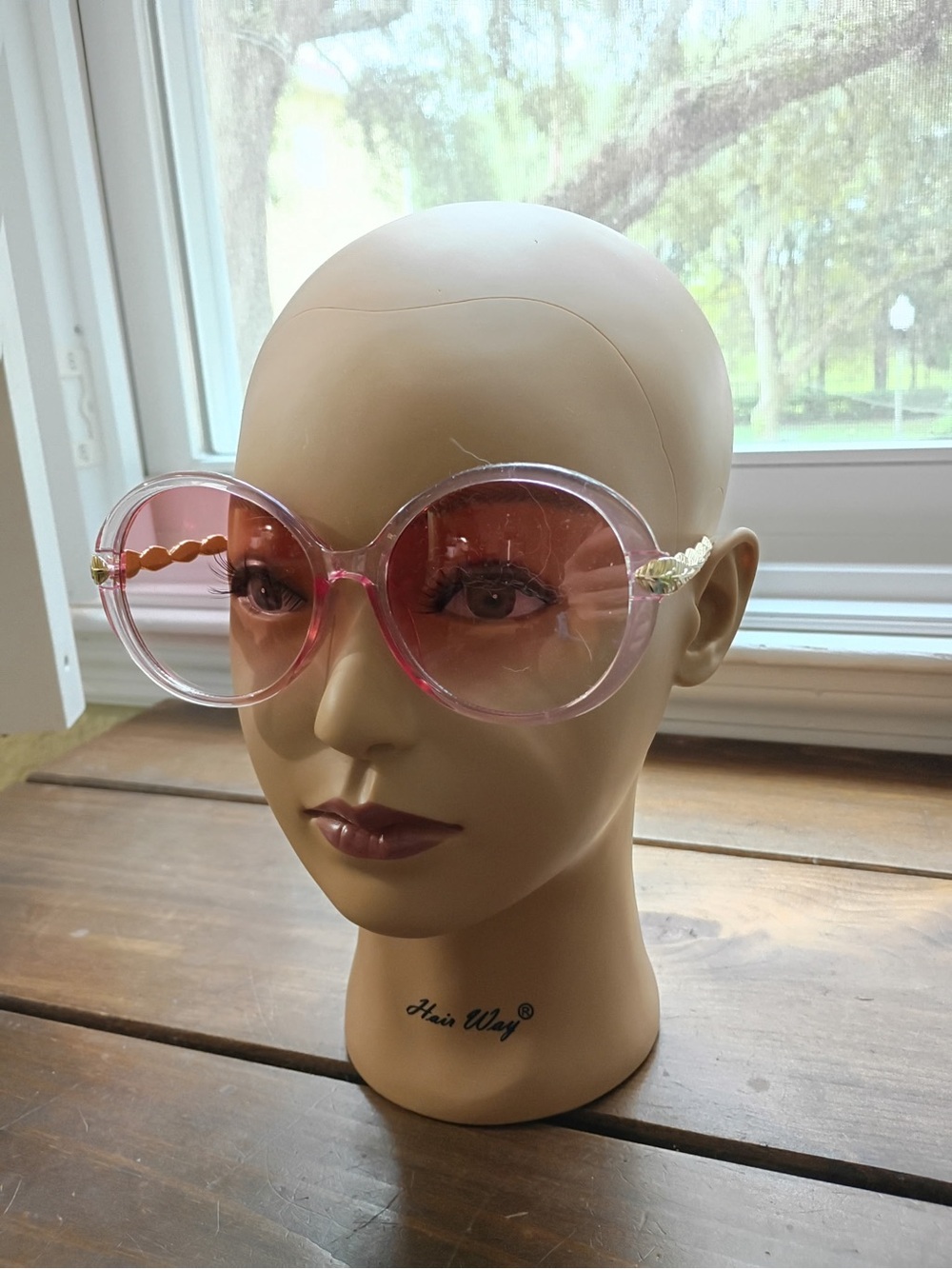 Pink Round Oversized Sunglasses - Women's Fashion Shades